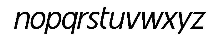 Fifties Semi Expanded Light Italic Font LOWERCASE
