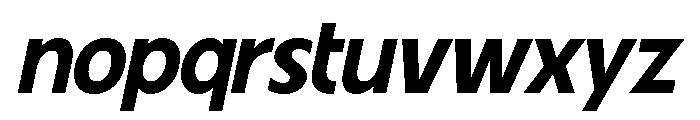 Fifties Semi Expanded Medium Italic Font LOWERCASE