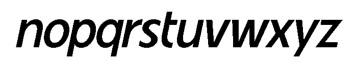 Fifties Semi Expanded Regular Italic Font LOWERCASE