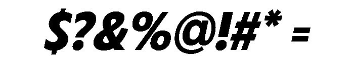 Fifties Semi Expanded Semi Bold Italic Font OTHER CHARS