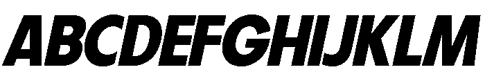 Fifties Semi Expanded Semi Bold Italic Font UPPERCASE