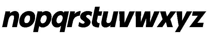 Fifties Semi Expanded Semi Bold Italic Font LOWERCASE