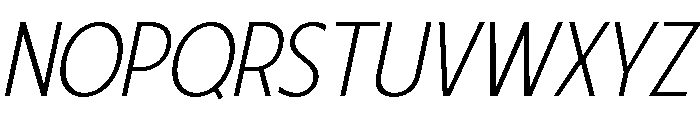 Fifties Semi Expanded Thin Italic Font UPPERCASE