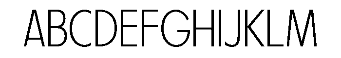 Fifties Semi Expanded Thin Font UPPERCASE