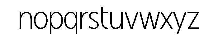 Fifties Semi Expanded Thin Font LOWERCASE