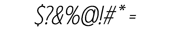 Fifties Thin Italic Font OTHER CHARS