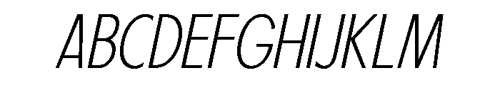 Fifties Thin Italic Font UPPERCASE