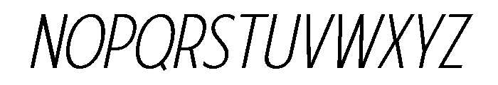 Fifties Thin Italic Font UPPERCASE