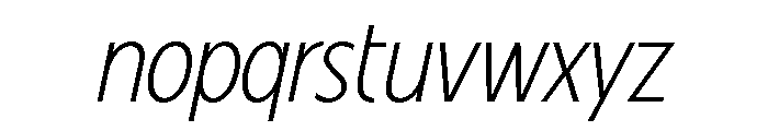 Fifties Thin Italic Font LOWERCASE