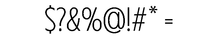 Fifties Thin Font OTHER CHARS