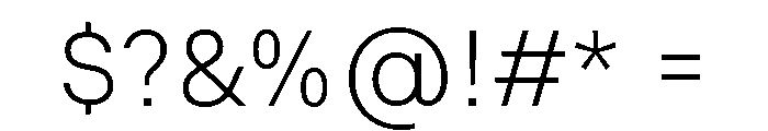 Finder Light Font OTHER CHARS