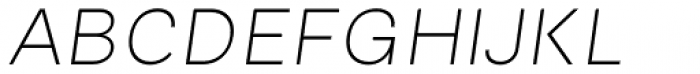 fj Platz Groteske™ Thin Italic Font UPPERCASE