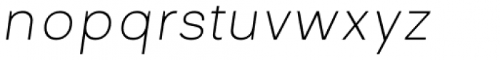 fj Platz Groteske™ Thin Italic Font LOWERCASE