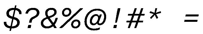 FKGrotesk MonoItalic Instance Font OTHER CHARS
