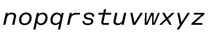 FKGrotesk MonoItalic Instance Font LOWERCASE