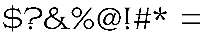 Flexion Thin Font OTHER CHARS