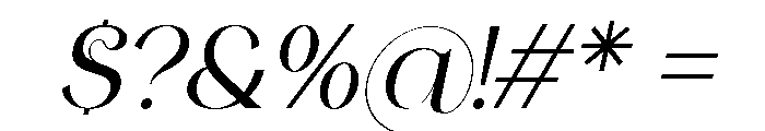 FL Abrasia Italic Font OTHER CHARS