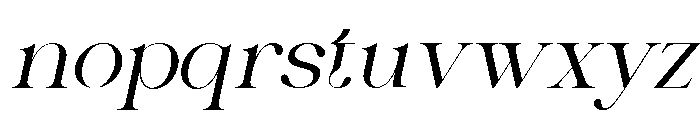 FL Abrasia Italic Font LOWERCASE