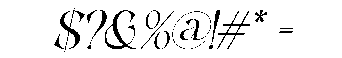 FLAMICIA Italic Font OTHER CHARS