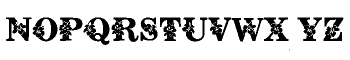 FLOWER HIBISCUS Font UPPERCASE