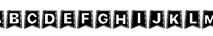 Flag Christmas Font UPPERCASE