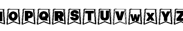 Flag Christmas Font LOWERCASE