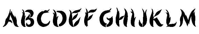 Flambeau Regular Font UPPERCASE