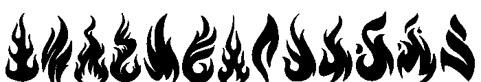 Flame Alphabet Set FONT
