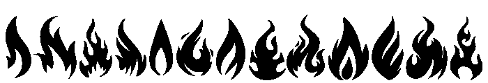 Flame Alphabet Set Font LOWERCASE