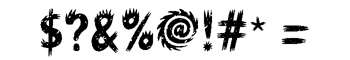 Flame Distressed Font OTHER CHARS