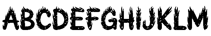 Flame Distressed Font UPPERCASE