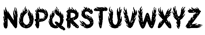 Flame Distressed Font UPPERCASE