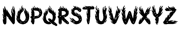 Flame Distressed Font LOWERCASE