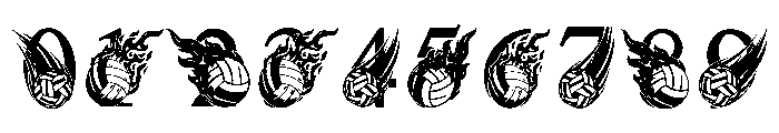 Flame Volleyball Font OTHER CHARS