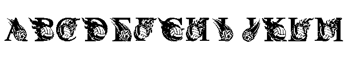 Flame Volleyball Font UPPERCASE