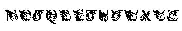 Flame Volleyball Font UPPERCASE