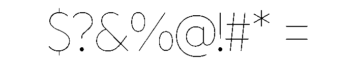 Fleurine Thin Font OTHER CHARS