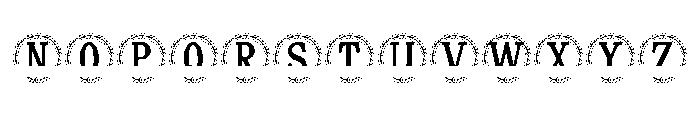 Fleurwyn Split Monogram Font UPPERCASE
