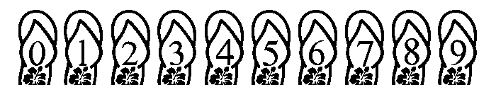 Flip flops beach Font OTHER CHARS