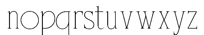 Float Serif Regular Font LOWERCASE