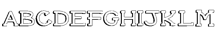 Floday Outline Font UPPERCASE