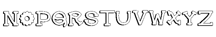 Floday Outline Font UPPERCASE