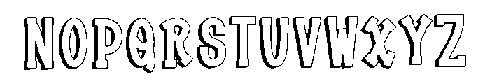 Floday Outline Font LOWERCASE