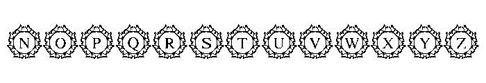 Floral Butterfly Monogram Font UPPERCASE