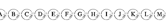 Floral Circle Monogram Font UPPERCASE