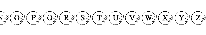 Floral Circle Monogram Font UPPERCASE
