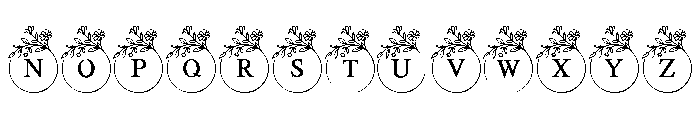 Floral Circle Font UPPERCASE