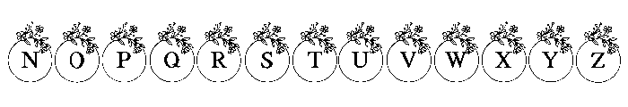 Floral Circle Font LOWERCASE