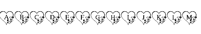 Floral Heart Initials FONT