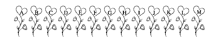 Floral Heartly Monogram FONT
